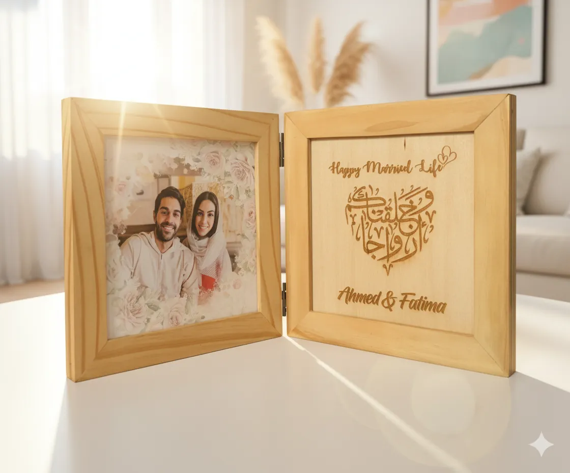 3 WOODEN BOOK FRAME - Image 1