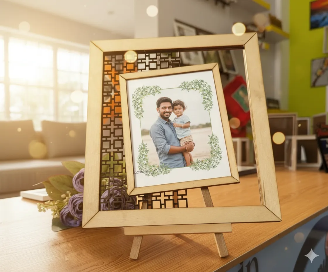 5 WOODEN PHOTO FRAME - Image 1